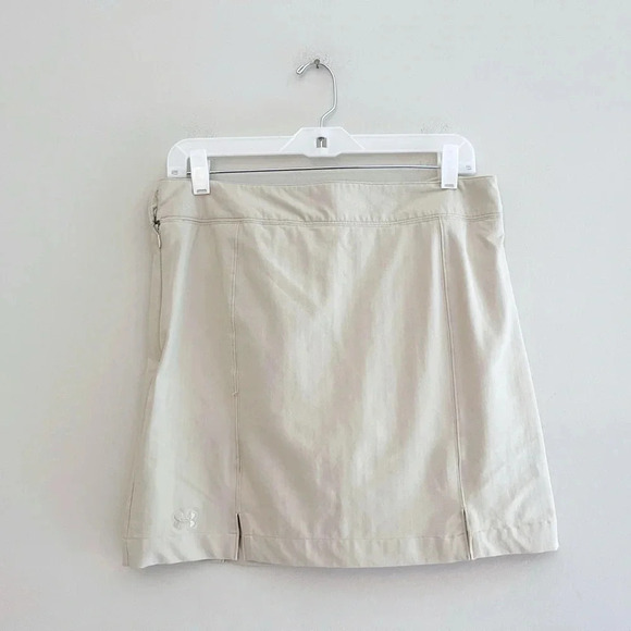 Under Armour khaki skort athleisure athletic activewear tennis running pilates - Picture 1 of 7